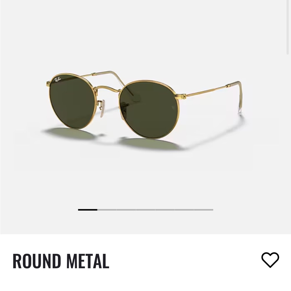 Ray-Ban Round Metal Sunglasses - Gold Frame with Dark Lenses
